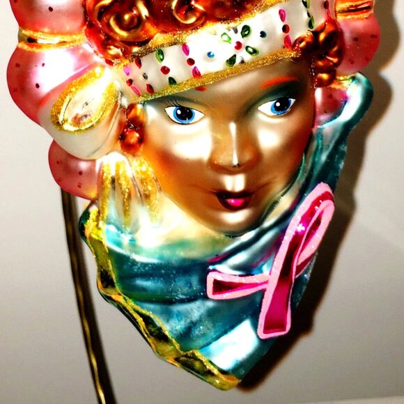 ✨ Rare Authentic Christopher Radko GOLDEN AGE LADY Faith Hopewell Glass Ornament - Picture 4 of 10